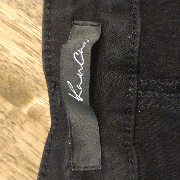 Black Distressed KanCan Jean Shorts 28/9 - Picture 3 of 5